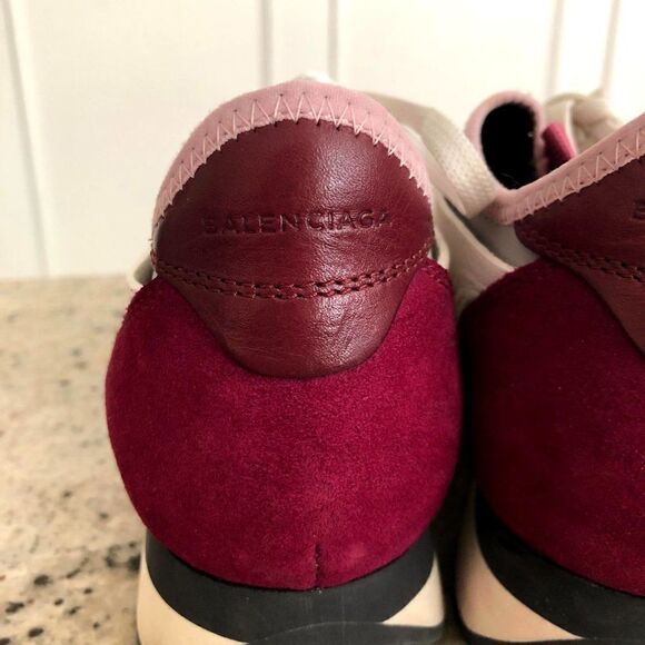𝅺Balenciaga Multicolor Mesh And Leather Race Runner Low Top Sneakers - Picture 5 of 12